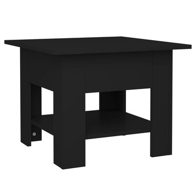 vidaXL Table basse noir 55x55x42 cm bois d'ingénierie