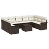 vidaXL Ensemble de canap&eacute; de jardin 10 pc Gris polyrotin