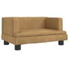 vidaXL Canap&eacute; pour enfants marron 60x40x30 cm velours