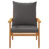 vidaXL Salon de jardin 3 pcs avec coussins bois massif d'acacia