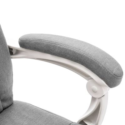 vidaXL Chaise de bureau de massage Gris Tissu