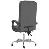 vidaXL Fauteuil de massage inclinable de bureau Gris Similicuir