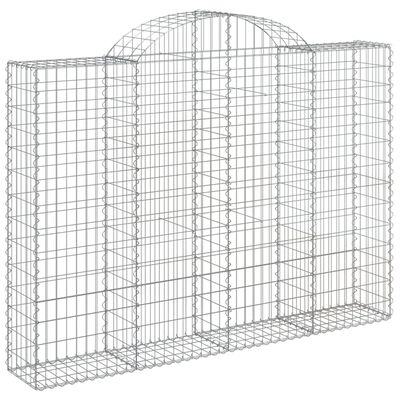 vidaXL Paniers à gabions arqués 6 pcs 200x30x140/160 cm Fer galvanisé