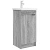 vidaXL Meuble de salle de bain avec &eacute;vier Sonoma gris
