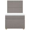 vidaXL Sommier &agrave; lattes de lit avec matelas Taupe 80x200 cm Tissu