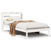 vidaXL Cadre de lit sans matelas blanc 75x190 cm bois de pin massif