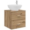 vidaXL Vanit&eacute; de lavabo mural Ch&ecirc;ne artisanal 49,5 x 44,5 x 66,5 cm