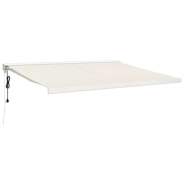 vidaXL Auvent r&eacute;tractable cr&egrave;me 4x3 m tissu et aluminium
