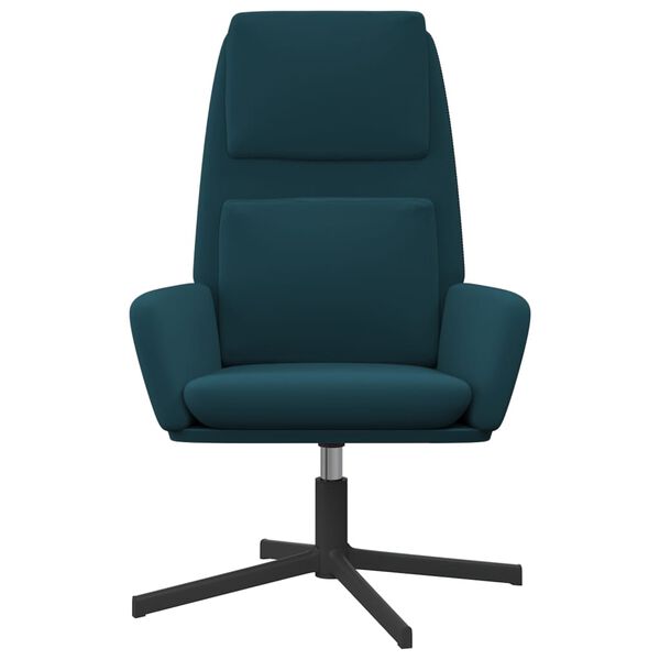 vidaXL Chaise de relaxation Bleu Velours
