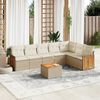 vidaXL Salon de jardin avec coussins 8 pcs beige r&eacute;sine tress&eacute;e