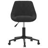 vidaXL Chaise pivotante de bureau Noir Velours