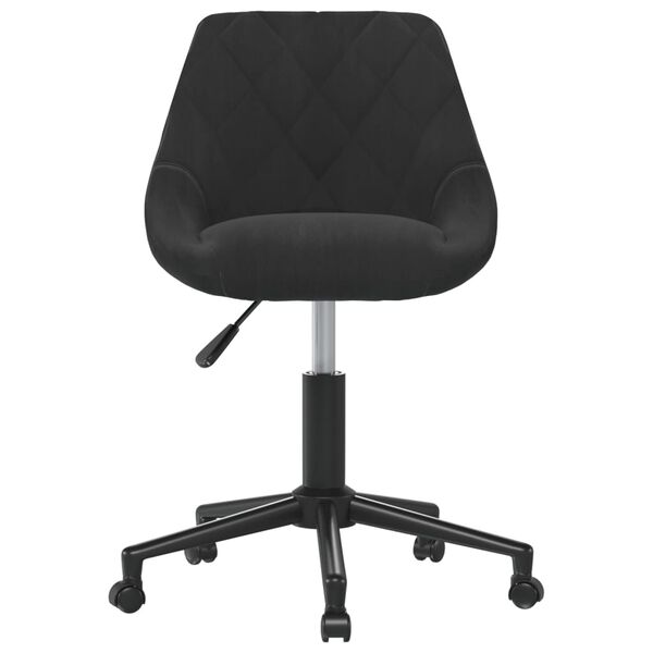 vidaXL Chaise pivotante de bureau Noir Velours