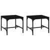 vidaXL Tables d'appoint 2 pcs Noir 40x40x35 cm Bois d'ing&eacute;nierie