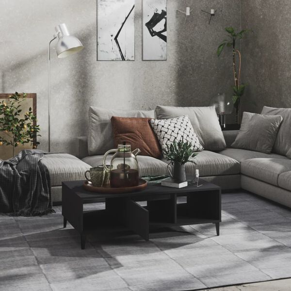 vidaXL Table basse gris 103,5x60x35 cm bois d'ing&eacute;nierie