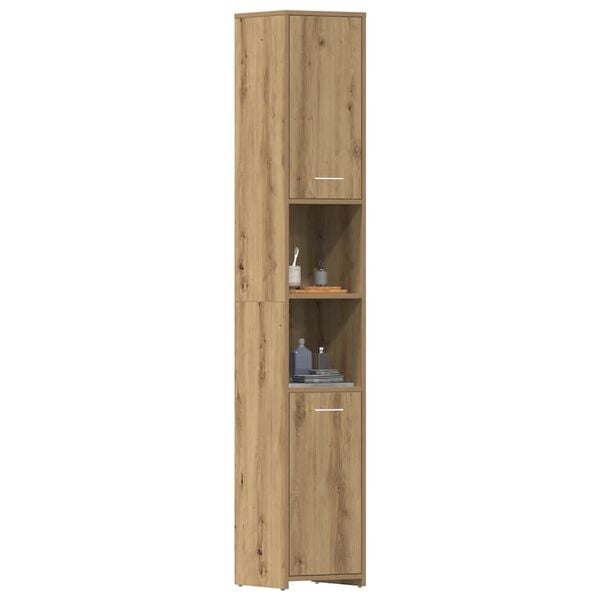 vidaXL Armoire de salle de bain chêne artisanal 30x30x183,5 cm