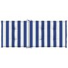 vidaXL Coussins de chaise à dossier haut lot de 2 rayures bleu/blanc