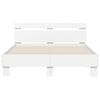vidaXL Cadre de lit avec LED sans matelas blanc 135x190 cm