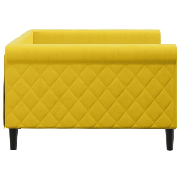 vidaXL Lit de repos sans matelas jaune 100x200 cm velours
