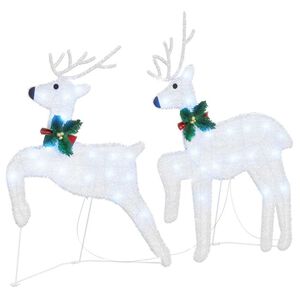 vidaXL Rennes LED 2 pc Blanc Froid 45 x 19 x 65 cm tissu