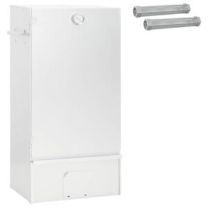 vidaXL Four &agrave; fumer 3 pcs 44,5 x 29 x 83 cm Acier galvanis&eacute; Argent&eacute;