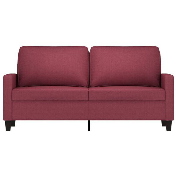 vidaXL Canap&eacute; &agrave; 2 places Rouge bordeaux 140 cm Tissu