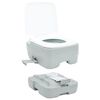 vidaXL Toilette de Camping Gris et blanc 41,5 x 36,5 x 30 cm