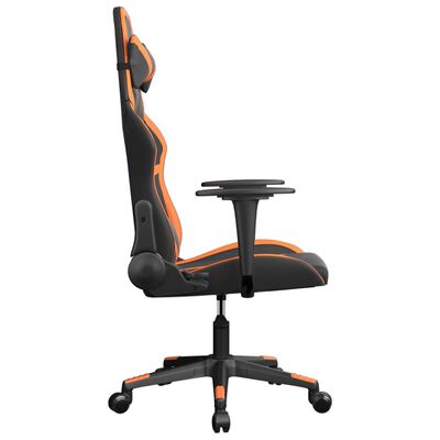 vidaXL Chaise de jeu Noir et orange Similicuir