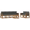 vidaXL Ensemble de canap&eacute;s d'ext&eacute;rieur 6 pc Naturel et Anthracite