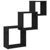 vidaXL &Eacute;tag&egrave;res murales cubiques en ch&ecirc;ne noir 68x15x68 cm