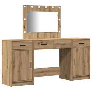 vidaXL Table de Toilette 3 pcs Marron 78,5 x 41 x 135 cm