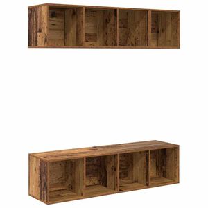 vidaXL Ensemble meuble TV 3 pcs Bois Ancien Bois d'ing&eacute;nierie