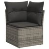 vidaXL Salon de jardin avec coussins 7 pcs gris r&eacute;sine tress&eacute;e