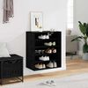 vidaXL Cabinet &agrave; chaussures avec &eacute;tag&egrave;re Ch&ecirc;ne noir 60 x 35 x 70 cm