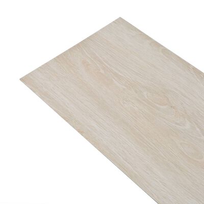 vidaXL Planches de plancher PVC Non auto-adhésif Blanc chêne classique