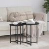 vidaXL Ensemble de tables d'appoint 2 pcs Chêne noir 50 x 50 x 50 cm