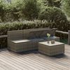 vidaXL Salon de jardin 4 pcs avec coussins Gris Résine tressée