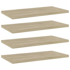 vidaXL Panneau de biblioth&egrave;que 4 pcs ch&ecirc;ne sonoma bois d&rsquo;ing&eacute;nierie