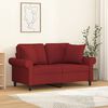 vidaXL Coussins décoratifs lot de 2 Rouge bordeaux 40x40 cm Tissu