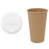 vidaXL Tasses &agrave; caf&eacute; en papier avec couvercles 1000 pcs 16oz 400ml