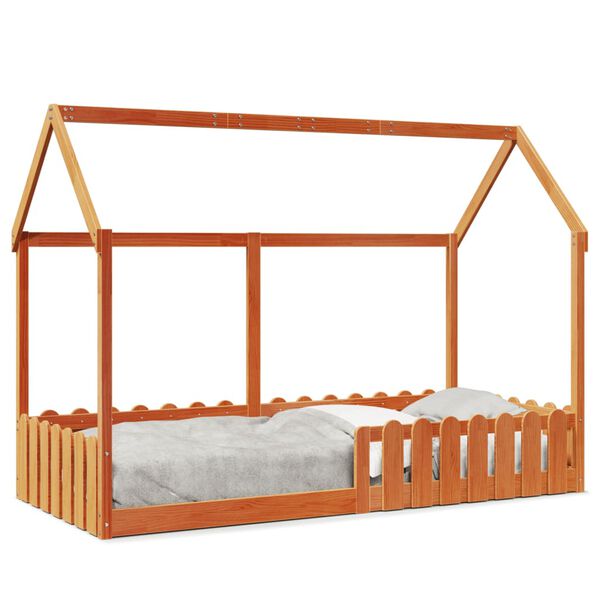 vidaXL Cadre de lit d'enfants forme de maison sans matelas 90x190 cm