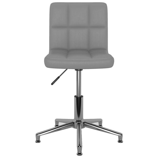 vidaXL Chaises &agrave; manger pivotantes lot de 2 gris similicuir