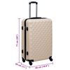 vidaXL Valise rigide Dor&eacute; ABS