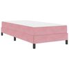 vidaXL Lit &agrave; ressorts avec matelas Rose 100 x 200 cm tissu