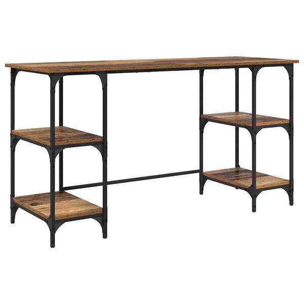 vidaXL Bureau Bois Ancien 140 x 50 x 75 cm Bois d'ing&eacute;nierie