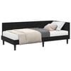 vidaXL Cadre de lit d'angle avec matelas 2 pcs Noir Velours