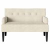 vidaXL Banc Chesterfield Crème 112 x 65,5 x 75 cm Velours