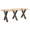 vidaXL Pieds de table &agrave; manger en forme de X 3 pi&egrave;ces Acier naturel 70 x (72-73) cm Acier