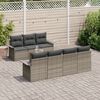 vidaXL Ensemble de canap&eacute; de jardin avec stockage 8 pcs Gris polyrotin