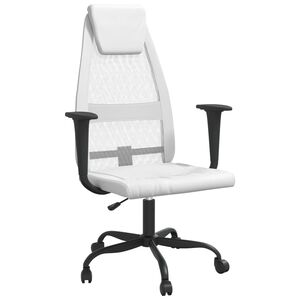 vidaXL Chaise de bureau r&eacute;glable en hauteur blanc