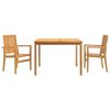 vidaXL Ensemble &agrave; manger de jardin 3 pcs Bois de teck massif